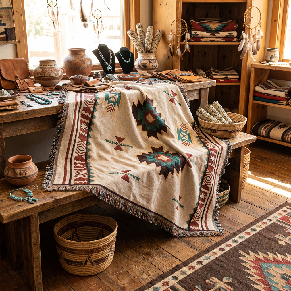 RedFeather Woven Tapestry Blanket