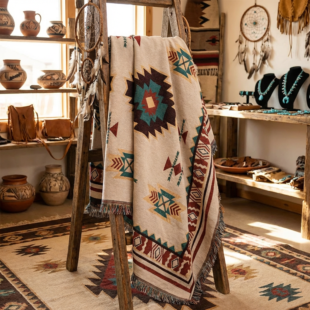 RedFeather Woven Tapestry Blanket