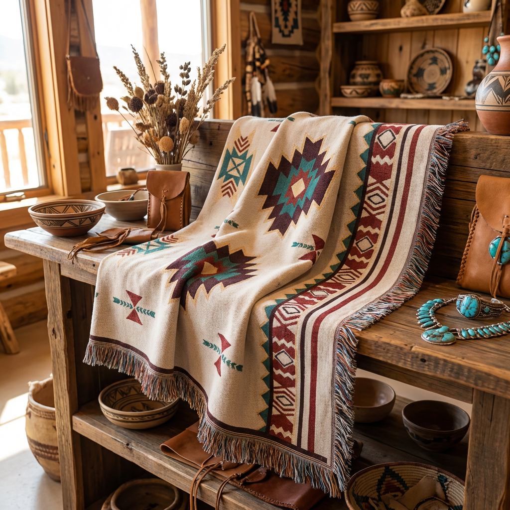 RedFeather Woven Tapestry Blanket