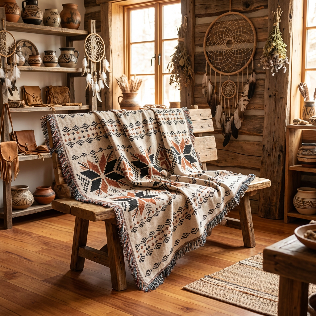 RedFeather Woven Tapestry Blanket