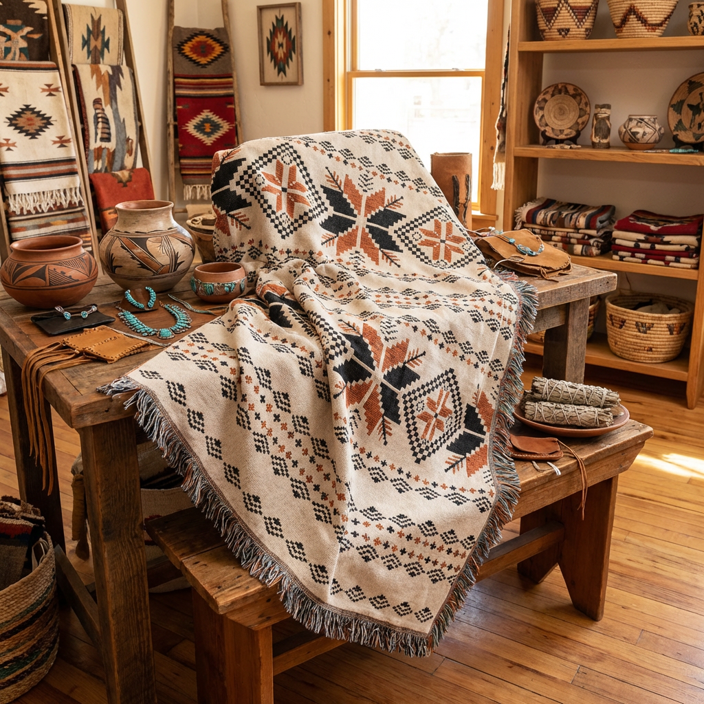 RedFeather Woven Tapestry Blanket