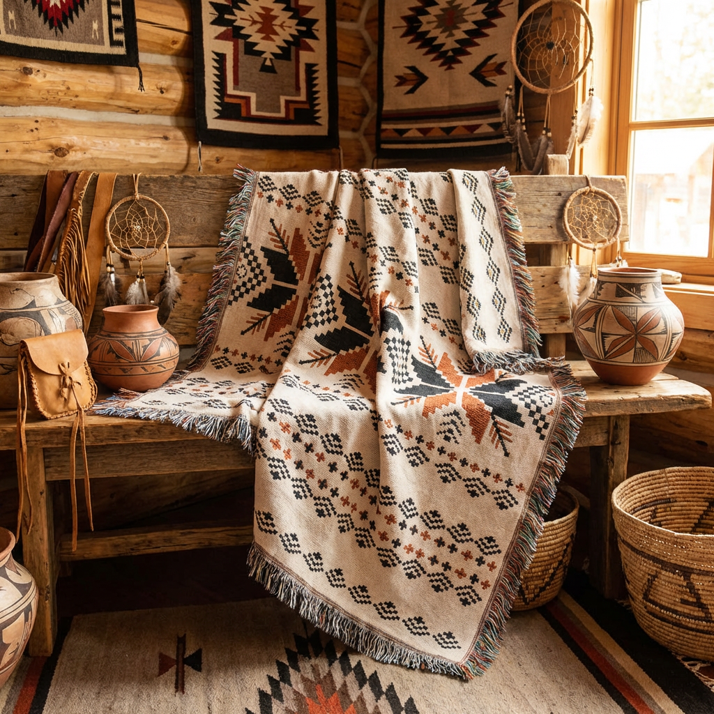 RedFeather Woven Tapestry Blanket